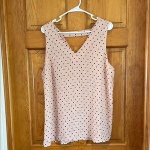 Maurices XL Pink Polka Dot Sleeveless Dress Top